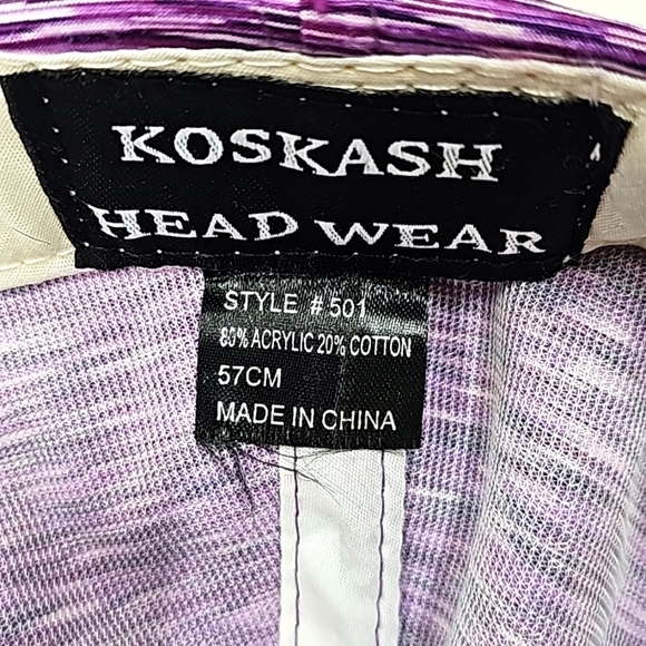 Koskash Headwear Embroidered Las Vegas Heathered Purple Ball Cap - Picture 5 of 6